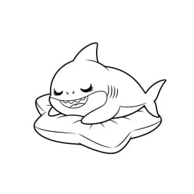 Desenho do Baby Shark para Colorir e Imprimir