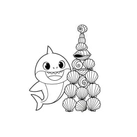 Desenho do Baby Shark para Colorir e Imprimir