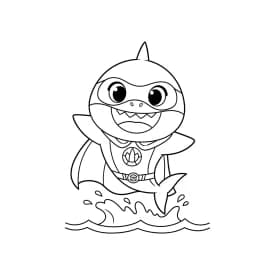 Desenho do Baby Shark para Colorir e Imprimir