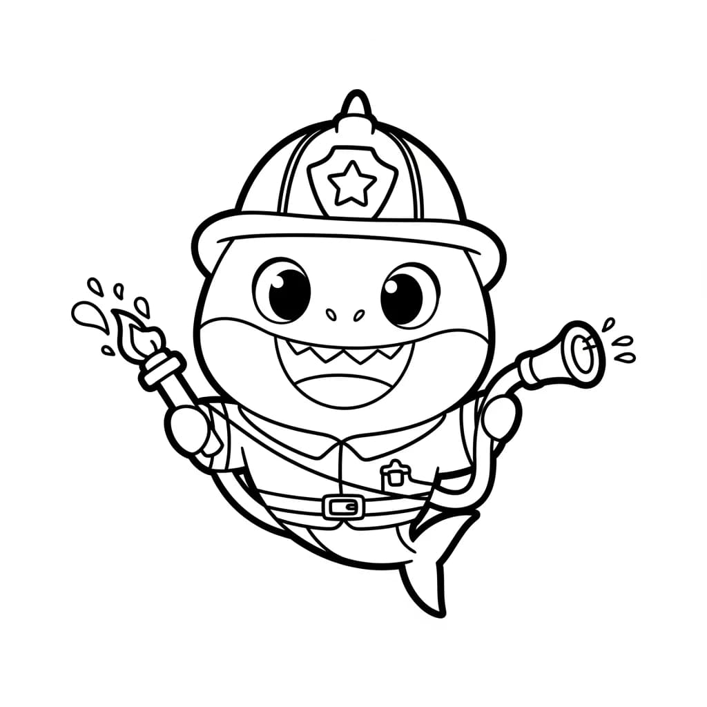 Desenho do Baby Shark para Colorir e Imprimir