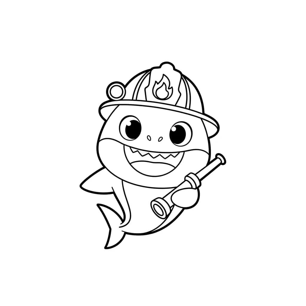 Desenho do Baby Shark para Colorir e Imprimir