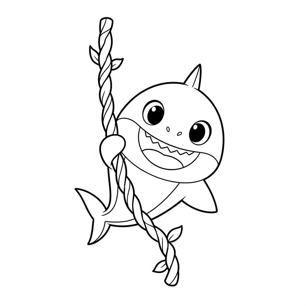 Desenho do Baby Shark para Colorir e Imprimir