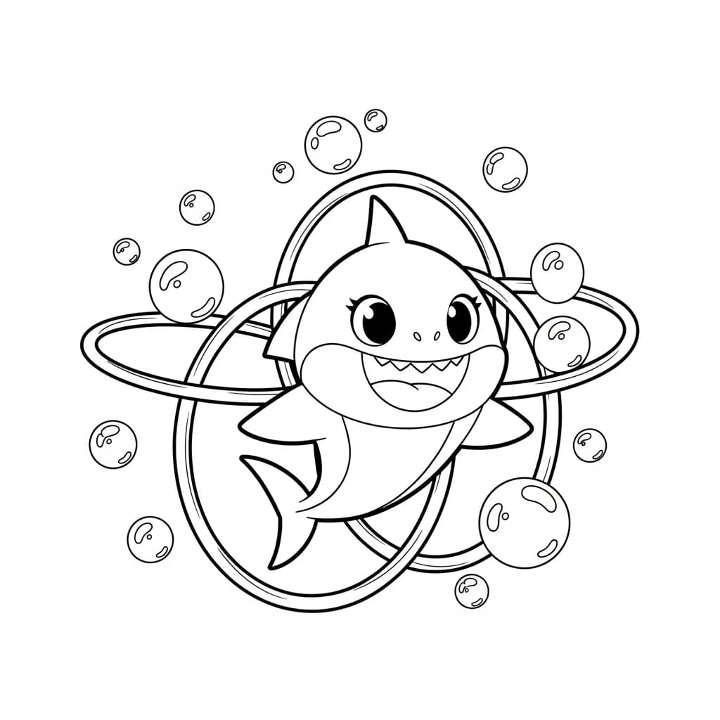 Desenho do Baby Shark para Colorir e Imprimir
