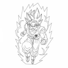 desenho do Goku para colorir