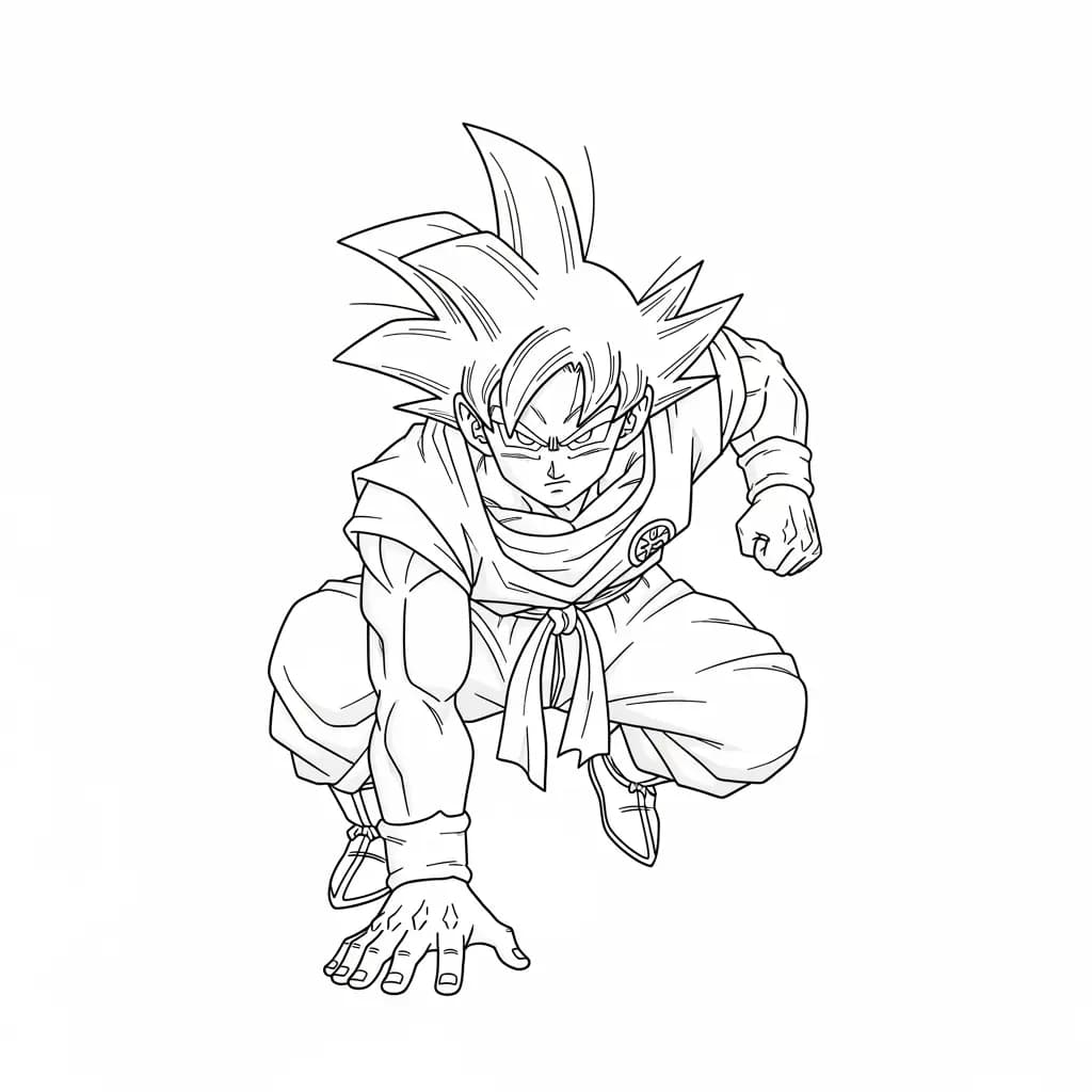 desenho do Goku para colorir