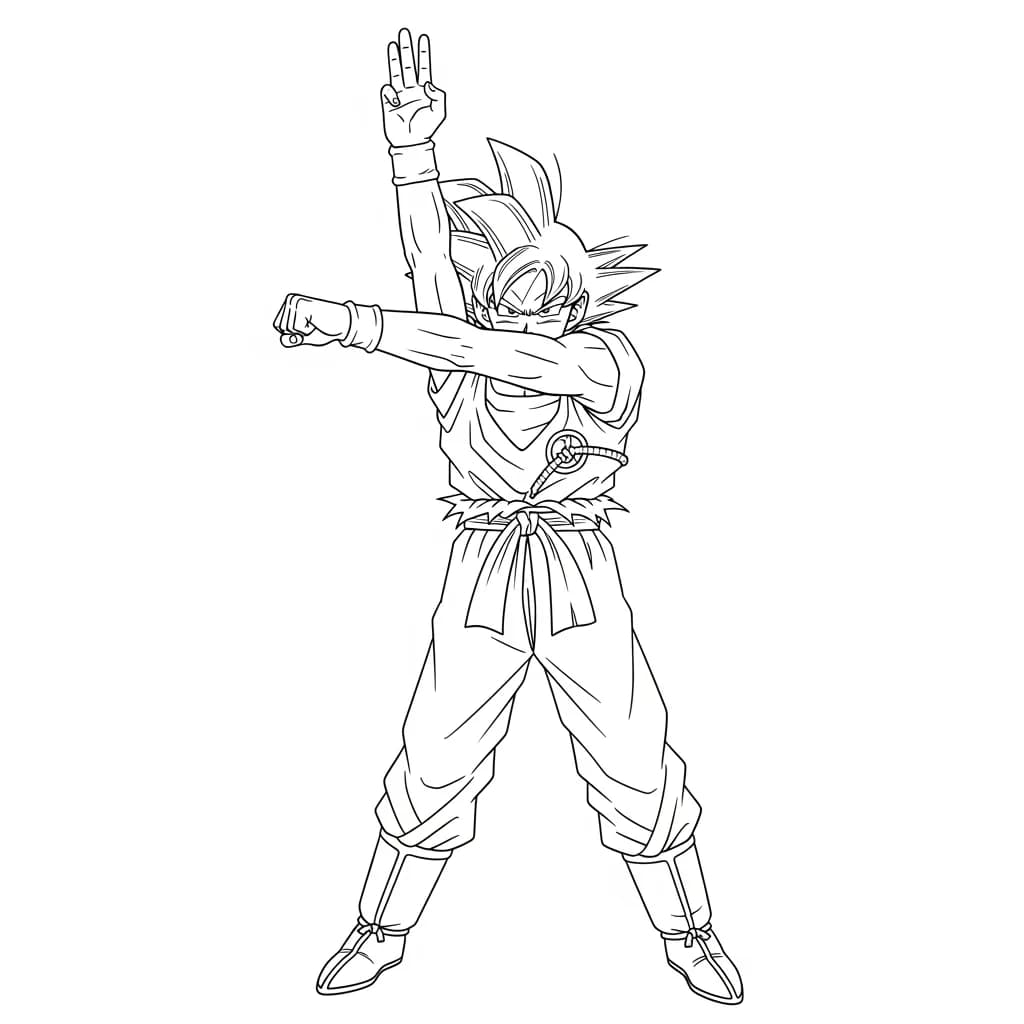 desenho do Goku para colorir