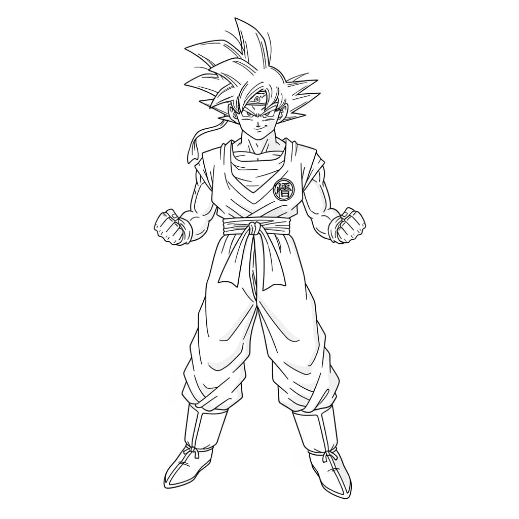 desenho do Goku para colorir