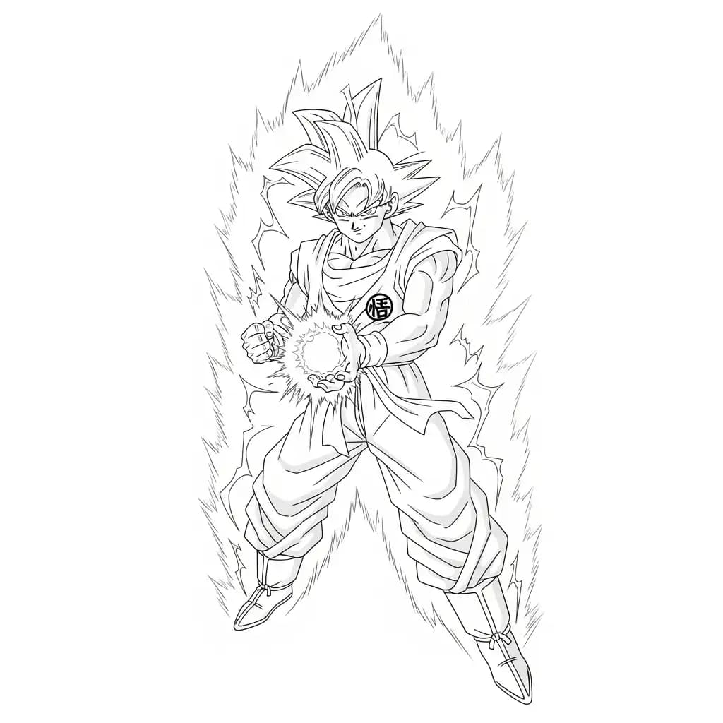 desenho do Goku para colorir
