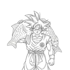 desenho do Goku para colorir