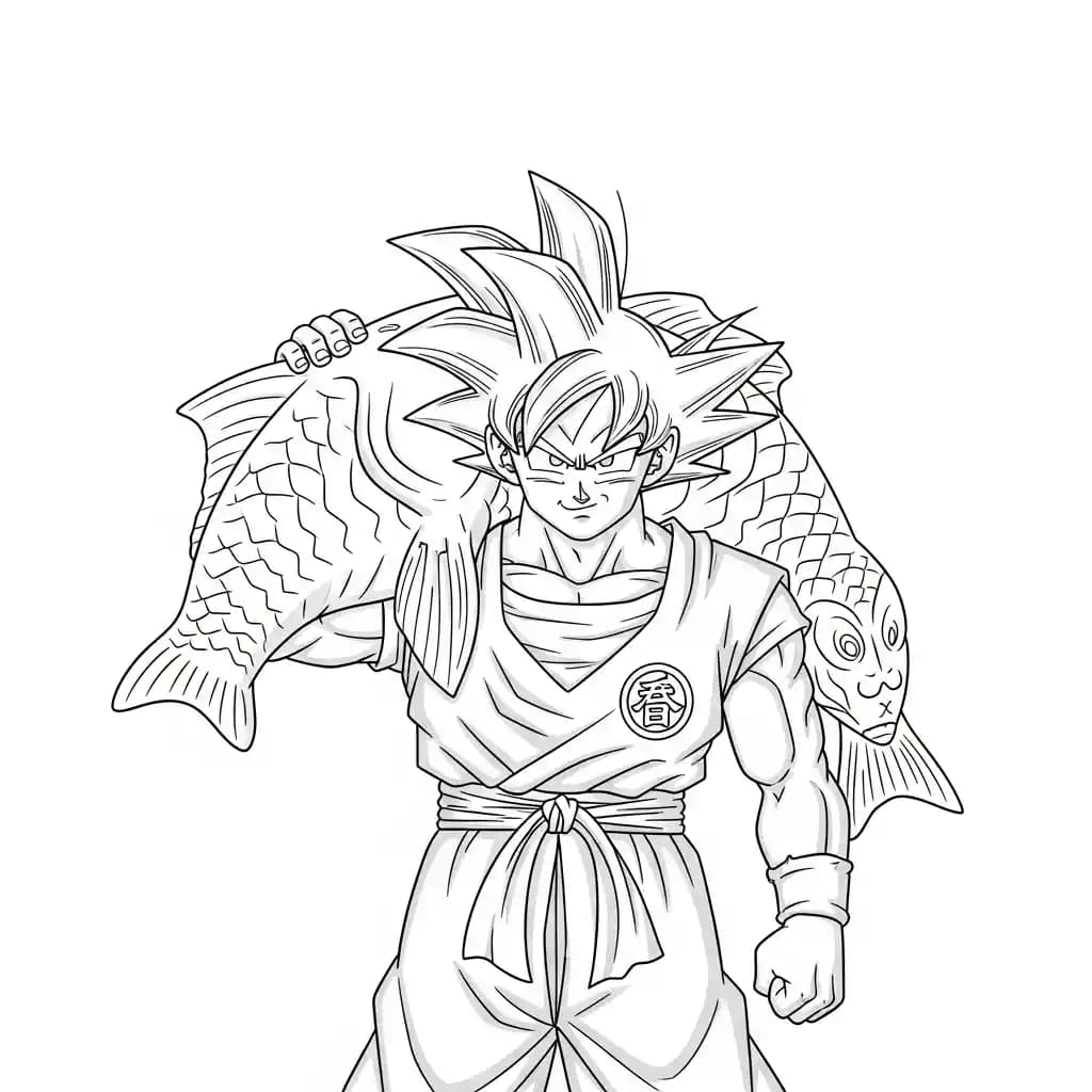 desenho do Goku para colorir