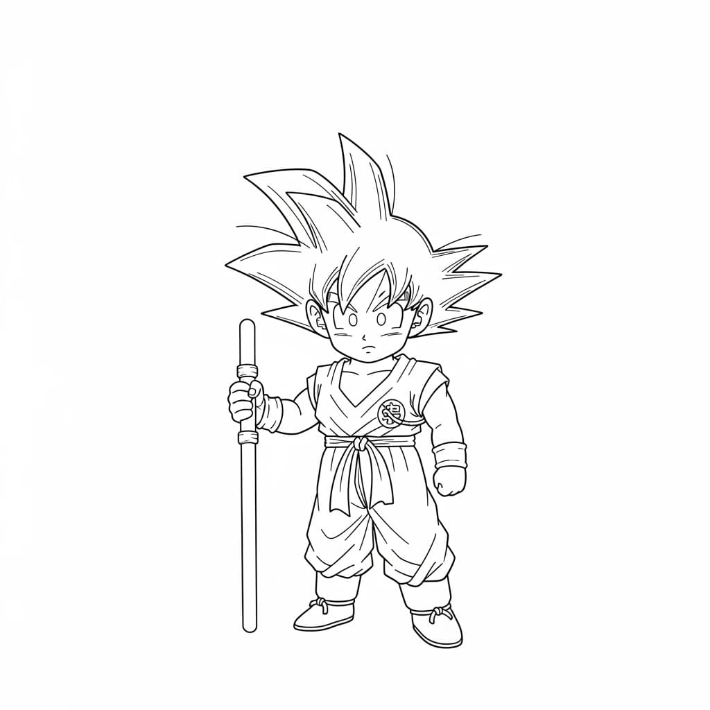desenho do Goku para colorir