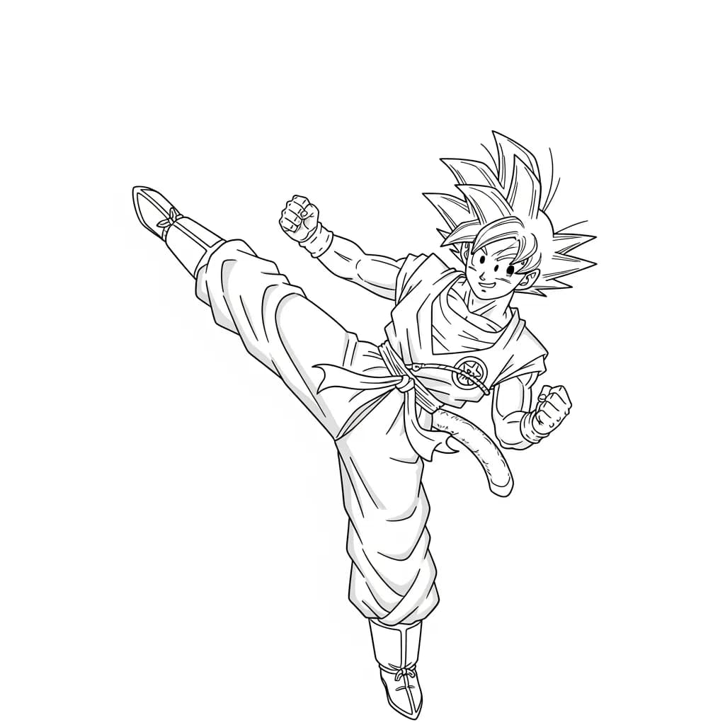 desenho do Goku para colorir