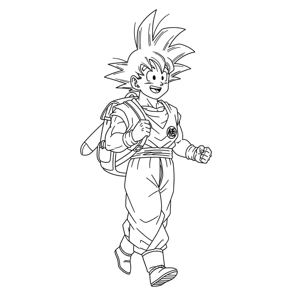 desenho do Goku para colorir