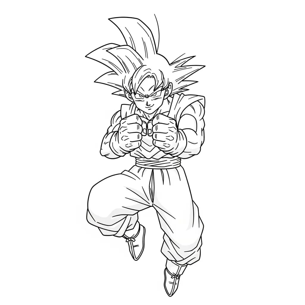 desenho do Goku para colorir