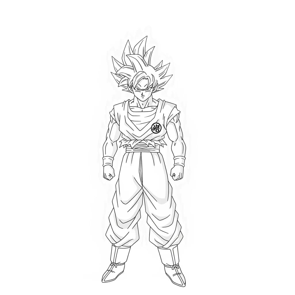 desenho do Goku para colorir