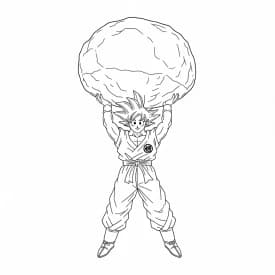 desenho do Goku para colorir