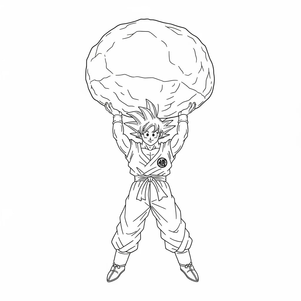 desenho do Goku para colorir