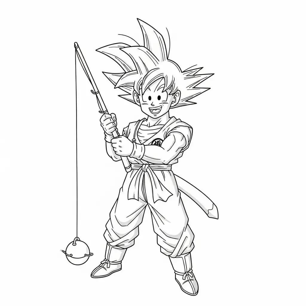 desenho do Goku para colorir