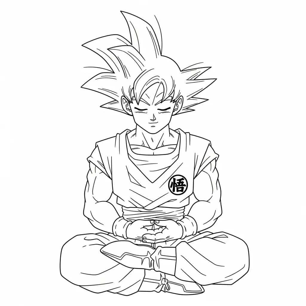 desenho do Goku para colorir