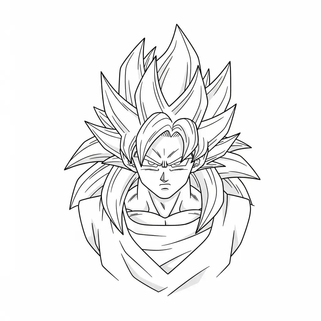 desenho do Goku para colorir