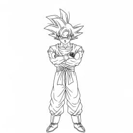 desenho do Goku para colorir