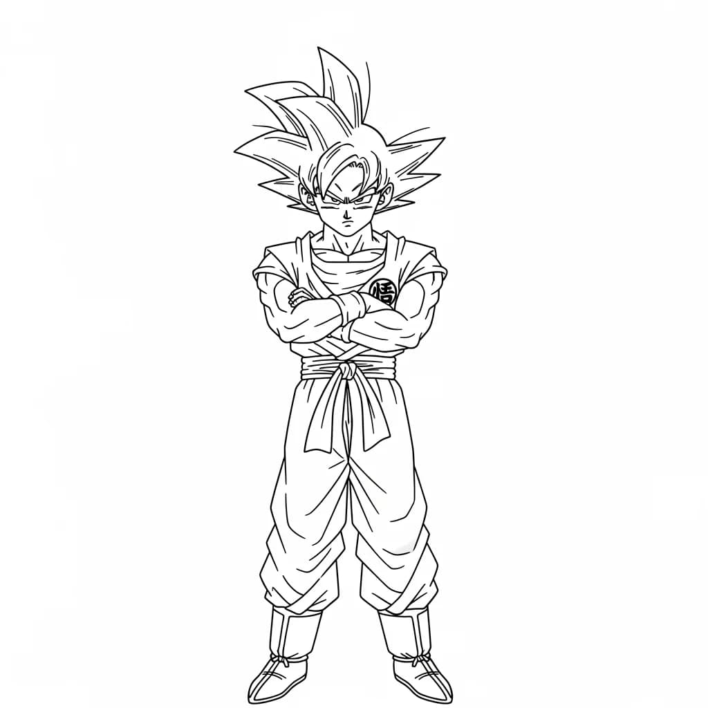 desenho do Goku para colorir