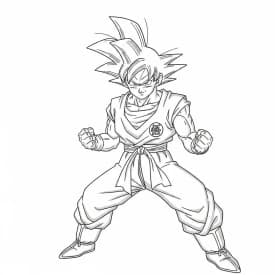 desenho do Goku para colorir