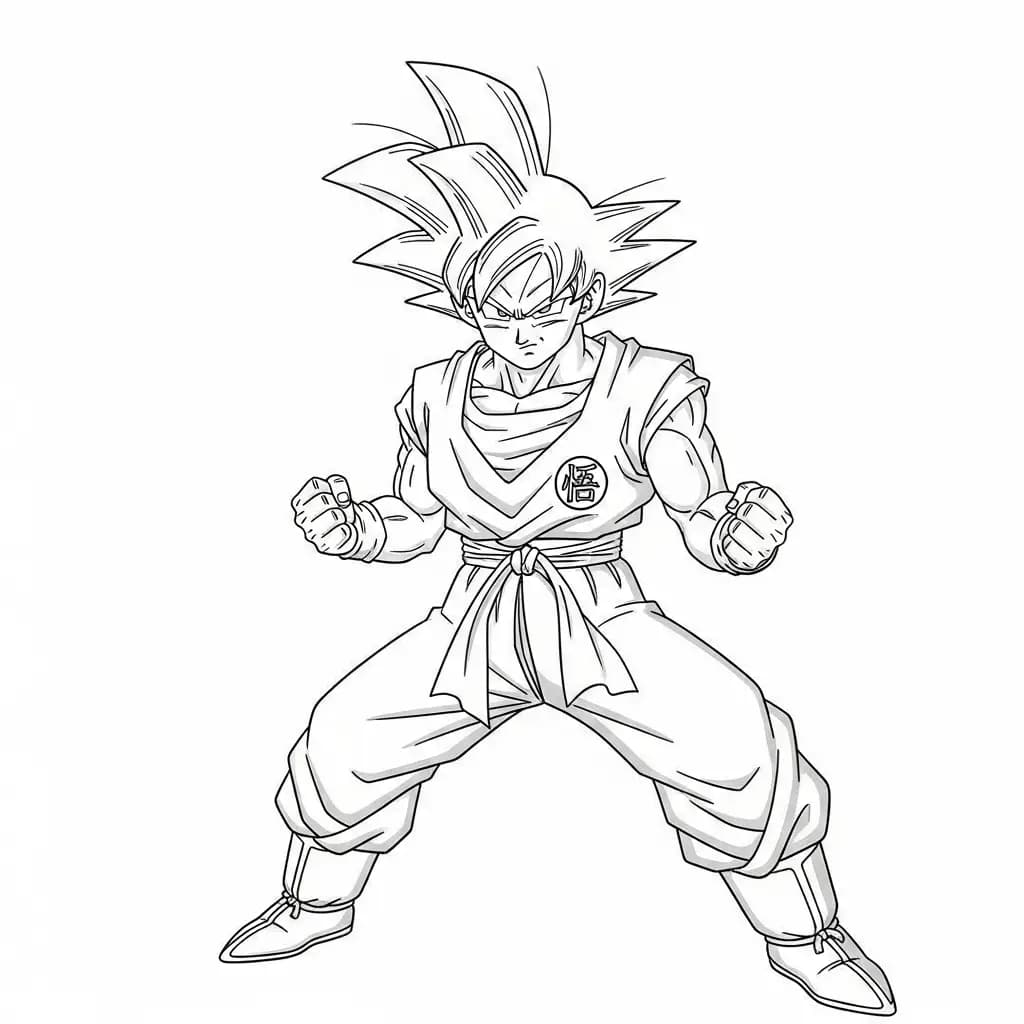 desenho do Goku para colorir