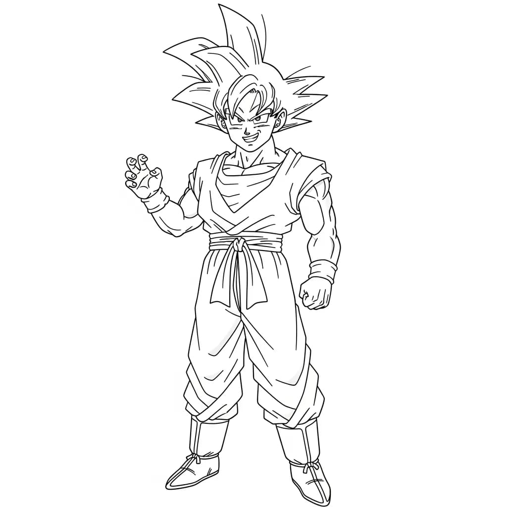 desenho do Goku para colorir