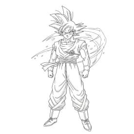 desenho do Goku para colorir