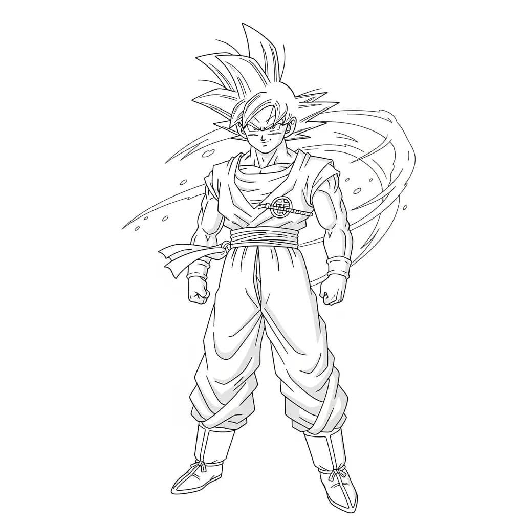 desenho do Goku para colorir