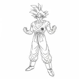 desenho do Goku para colorir