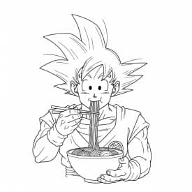desenho do Goku para colorir
