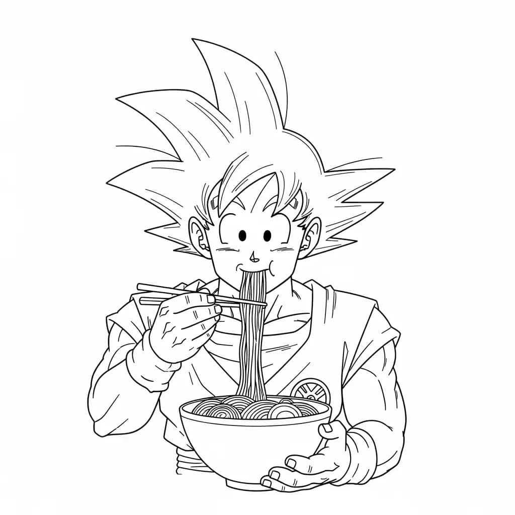 desenho do Goku para colorir