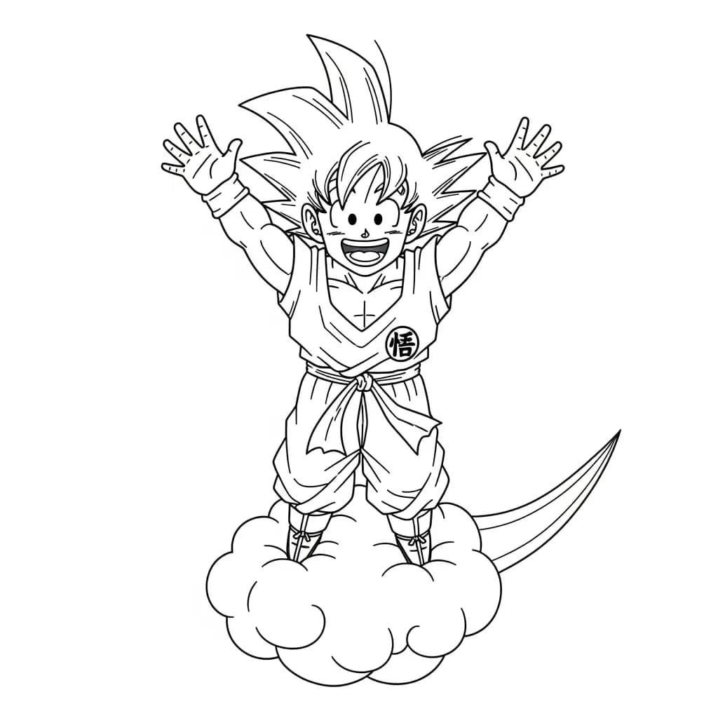 desenho do Goku para colorir