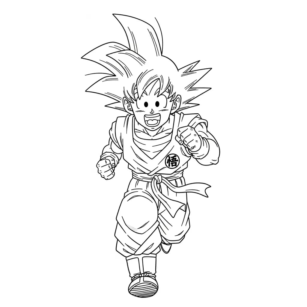 desenho do Goku para colorir