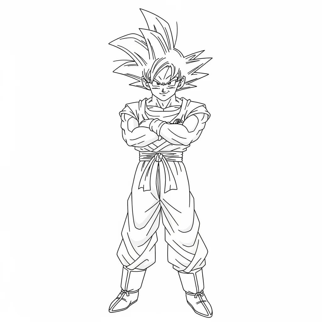 desenho do Goku para colorir
