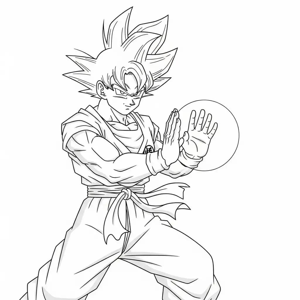 desenho do Goku para colorir