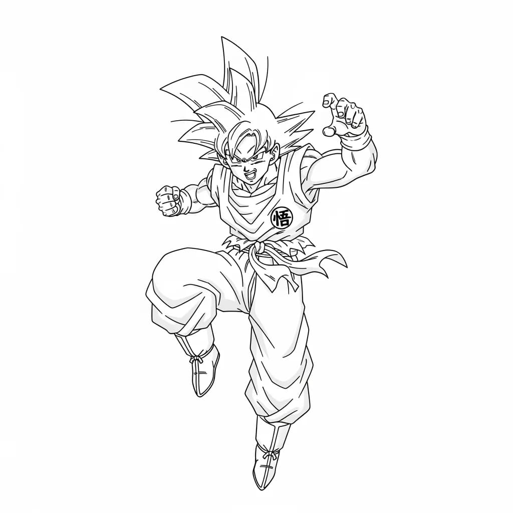 desenho do Goku para colorir