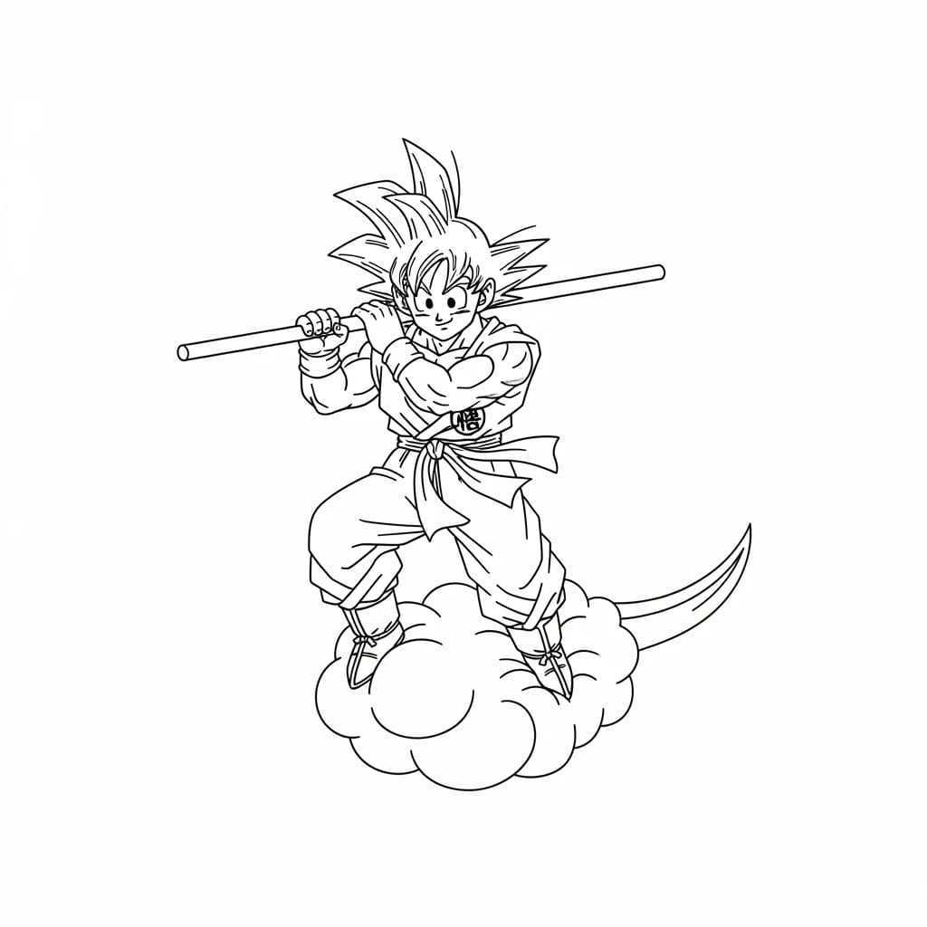 desenho do Goku para colorir