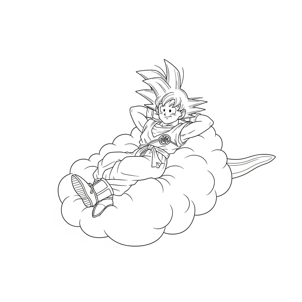 desenho do Goku para colorir