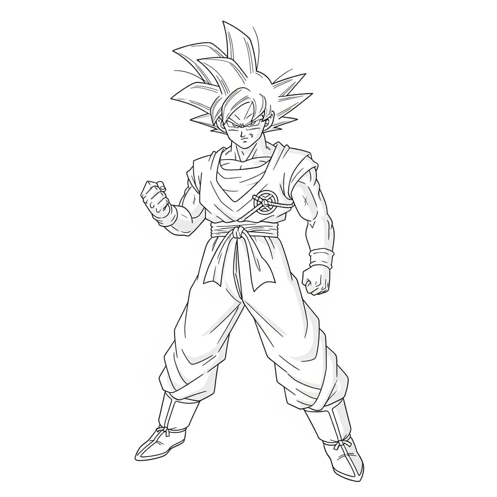 desenho do Goku para colorir