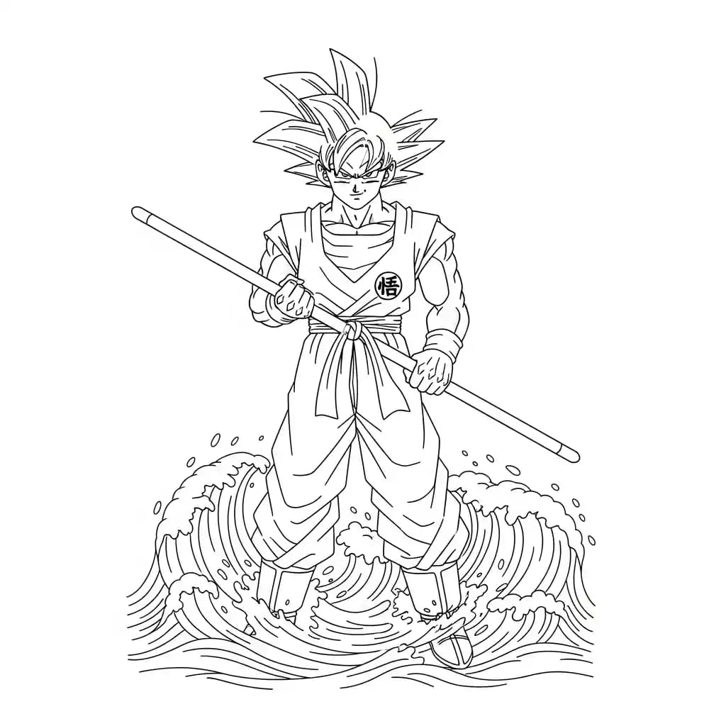 desenho do Goku para colorir