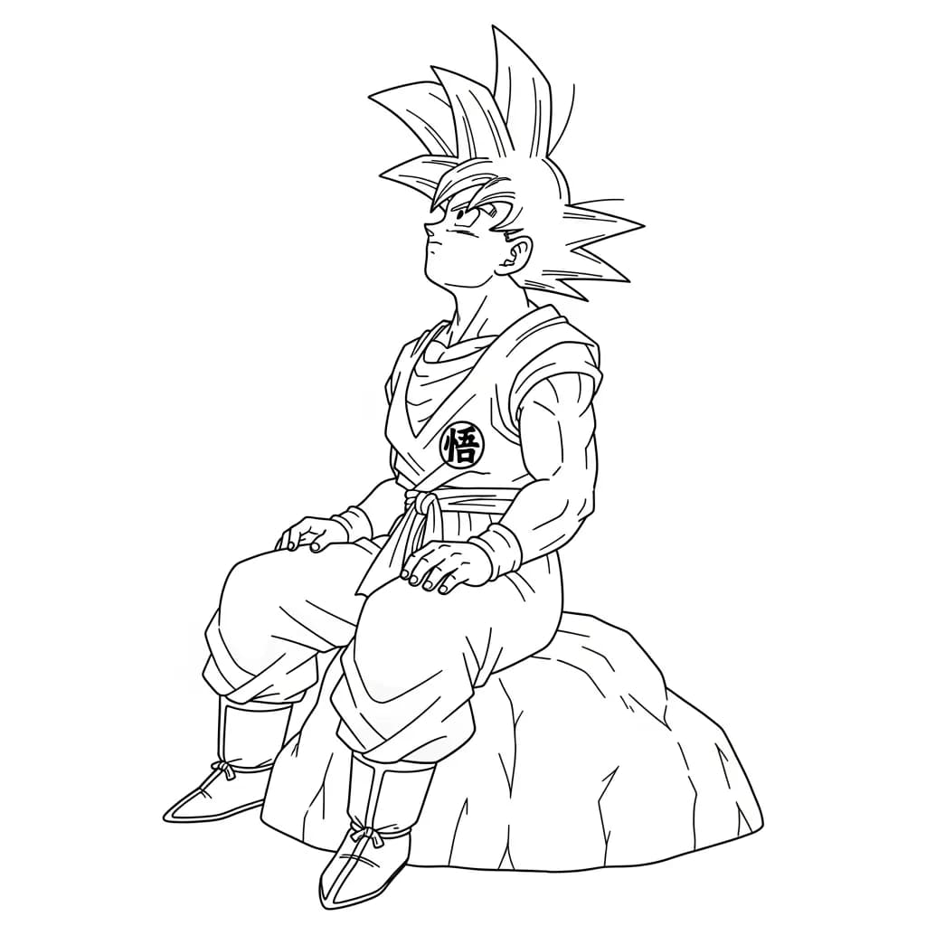 desenho do Goku para colorir
