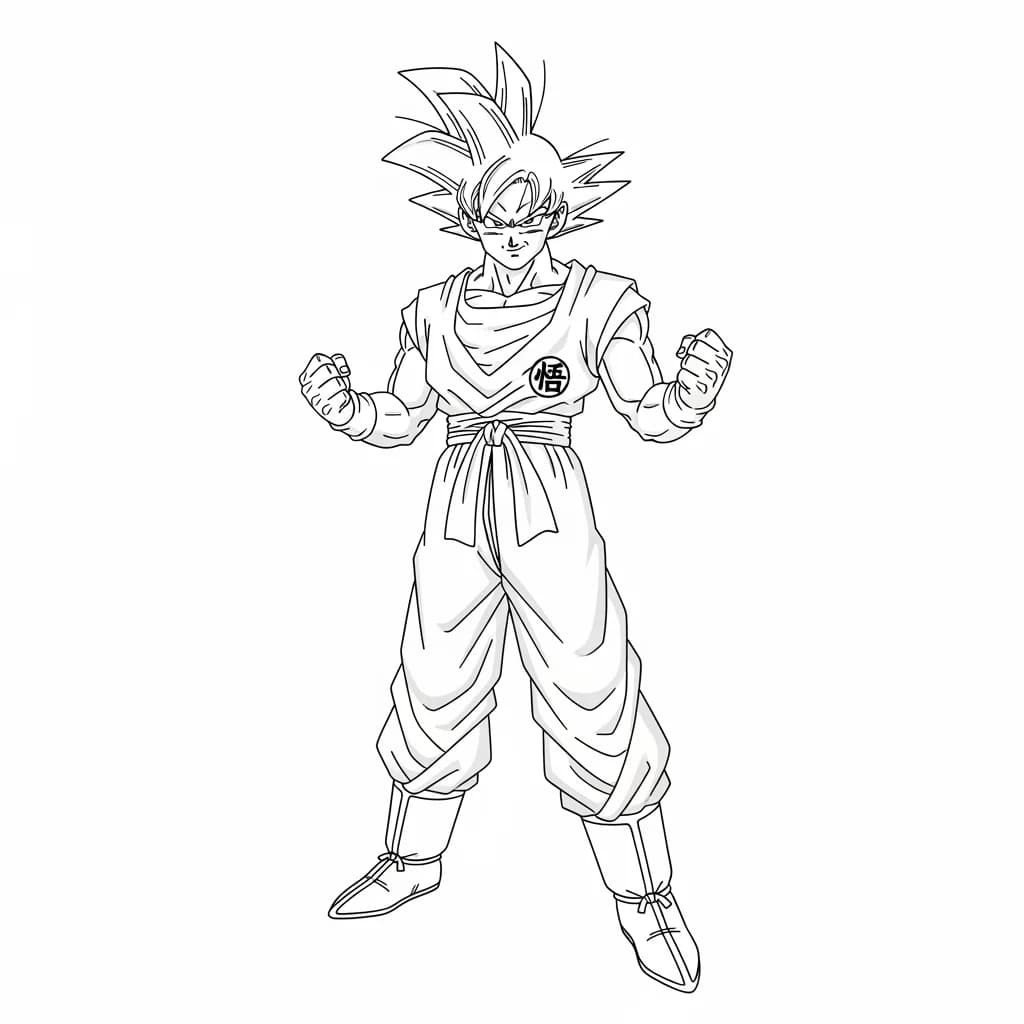 desenho do Goku para colorir