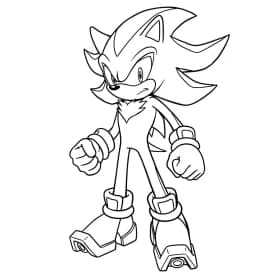 Desenho do Shadow para Colorir – Shadow the Hedgehog da SEGA