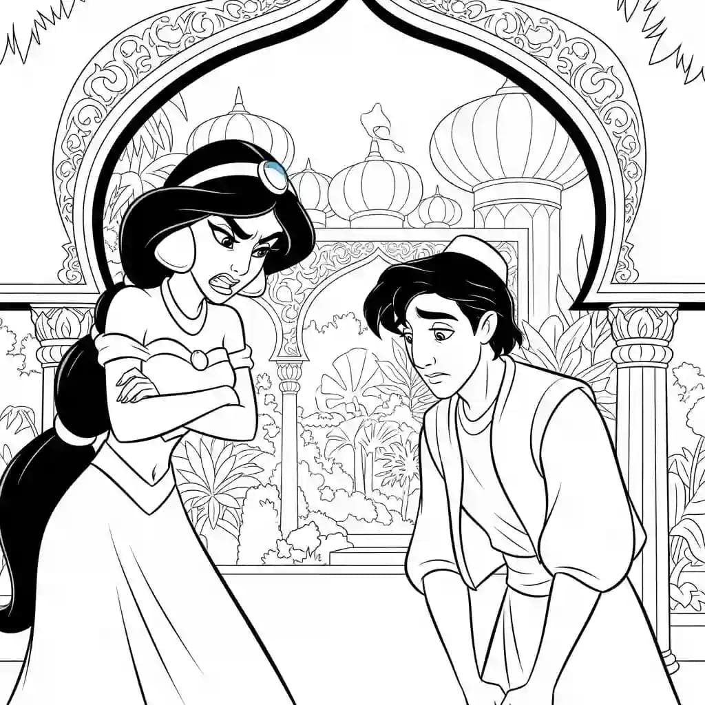 Desenhos da Aladdin para Colorir