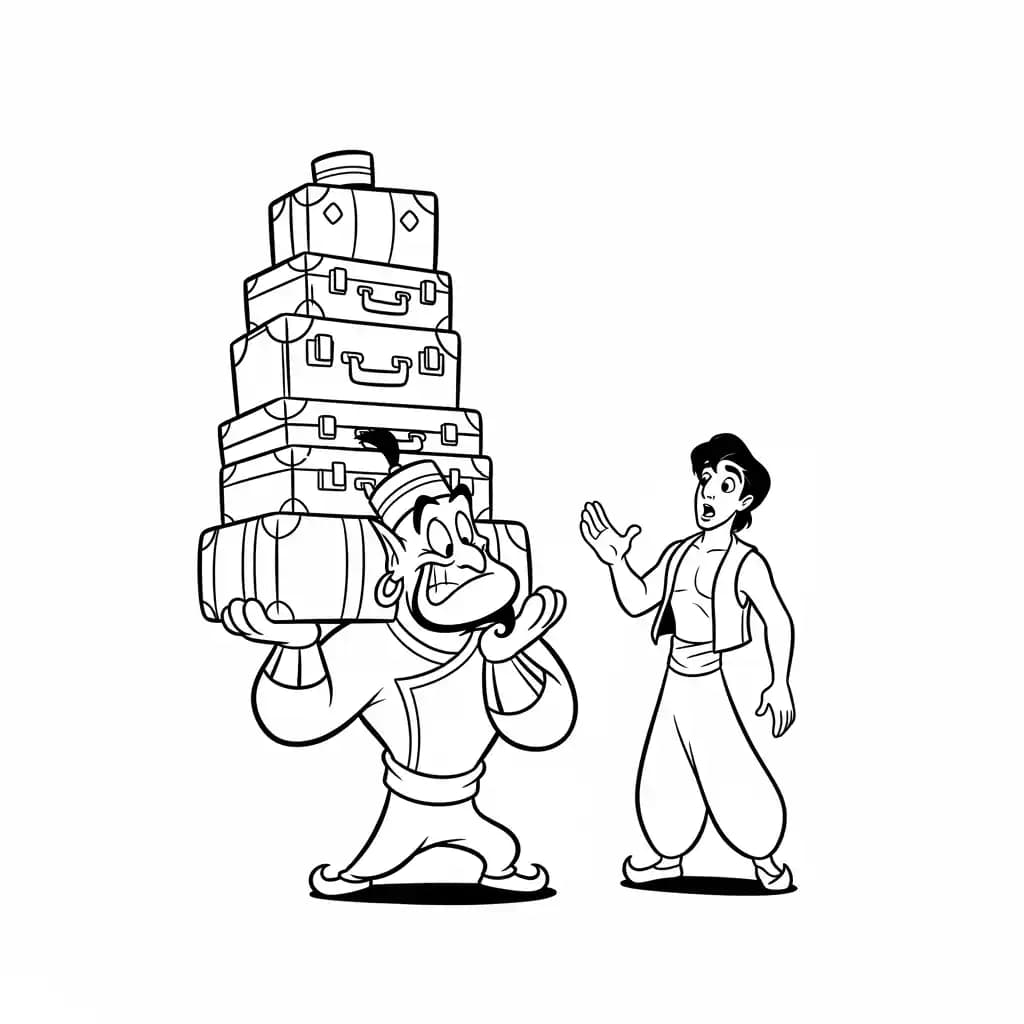 Desenhos da Aladdin para Colorir