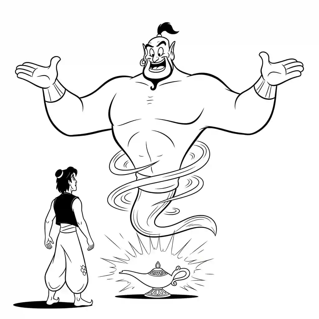 Desenhos da Aladdin para Colorir