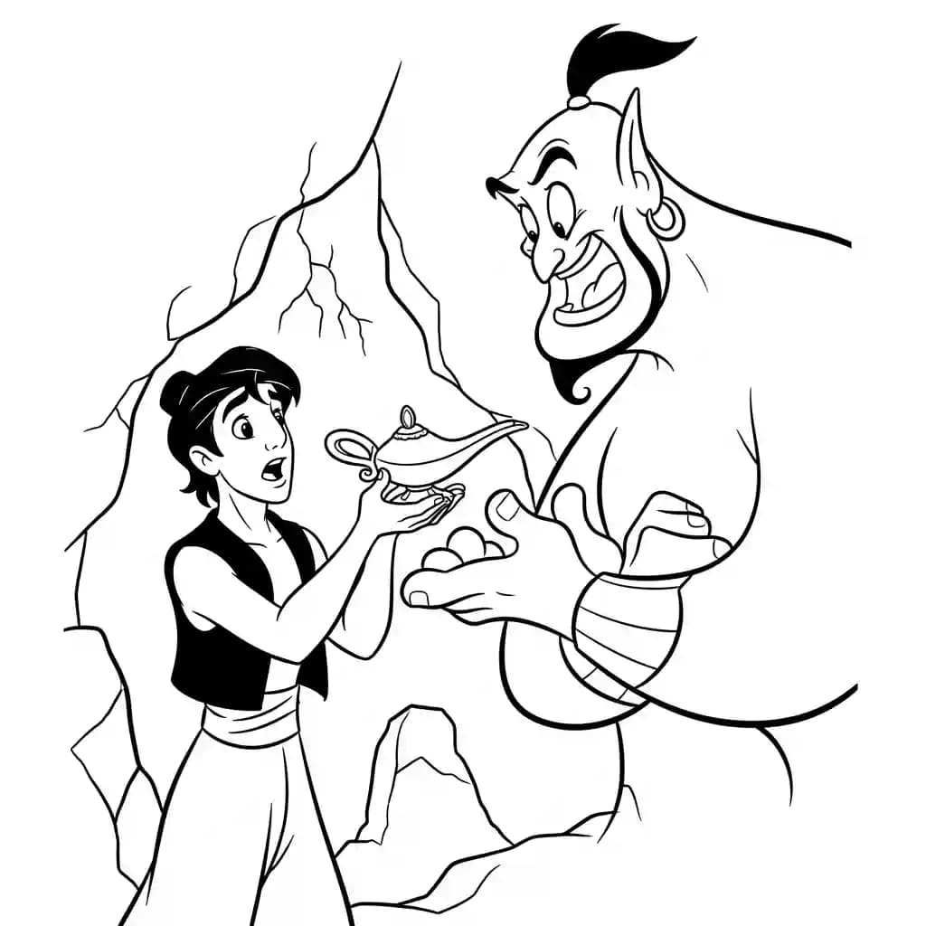 Desenhos da Aladdin para Colorir